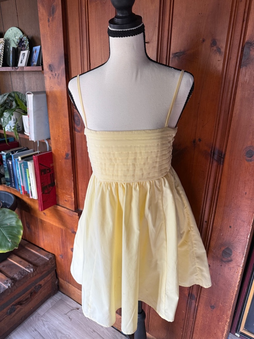 miami Pale Yellow Spaghetti-Strap Mini Dress
